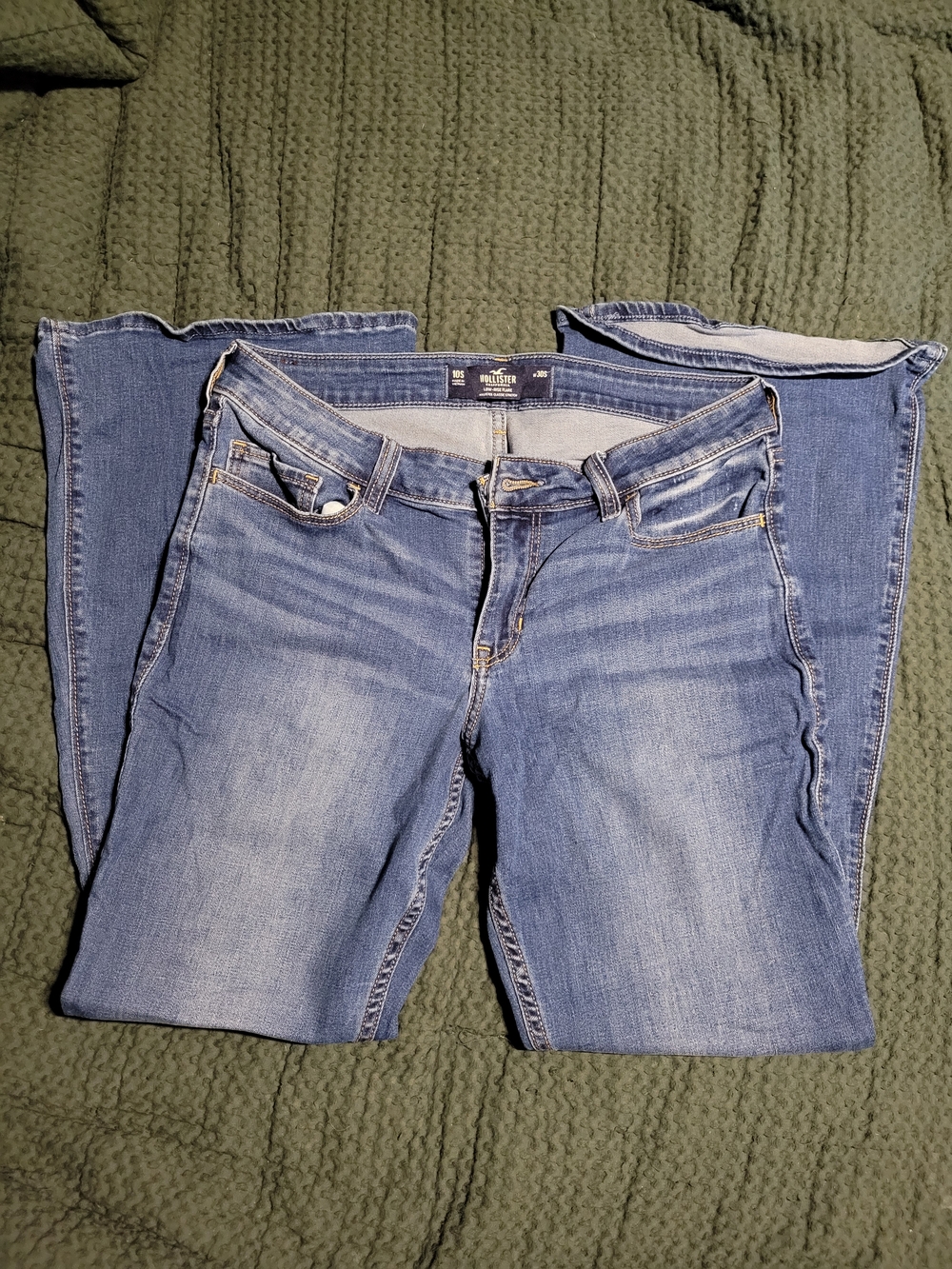 Hollister Women's Light Blue Flare Jeans